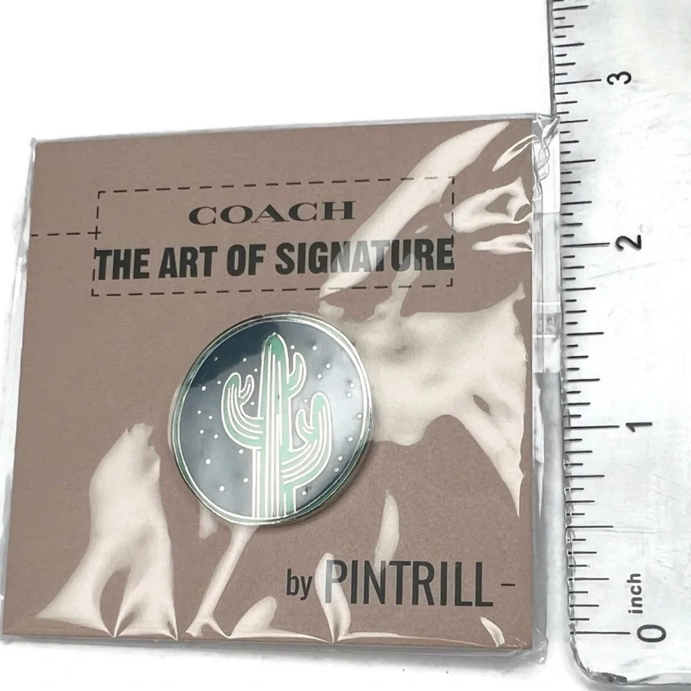 Coach Cactus Round Collectible Pin by Pintrill